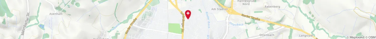 Kartendarstellung des Standorts für Riedberg-Apotheke in 4910 Ried im Innkreis